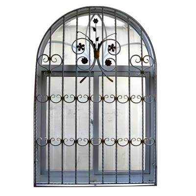 China Anti Theft Wrought Iron Window Decor Galvanized Cast Iron Window Grill zu verkaufen