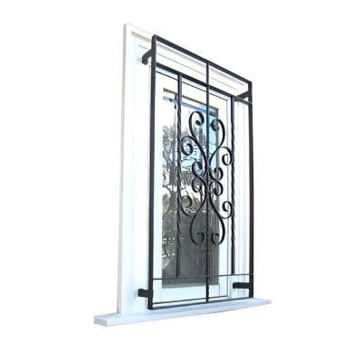 China Decorative Wrought Iron Window Easily Assembled Security Fixed Open Style zu verkaufen