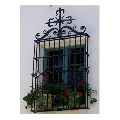 China Galvanized Wrought Iron Window Anti Theft Half Moon Security Window zu verkaufen