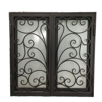 China Wrought Rod Iron Window Decor Grille Security Anti Theft Traditional Style zu verkaufen