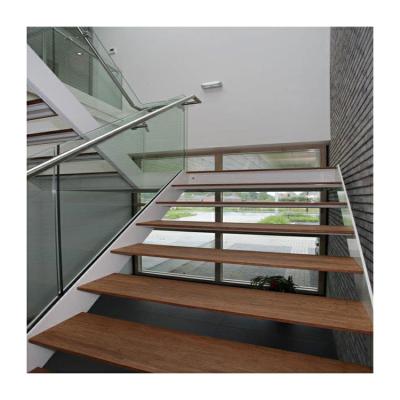 China Glass Tread Mono Stringer Stair Modern WA-SDS1231 Straight Staircase zu verkaufen