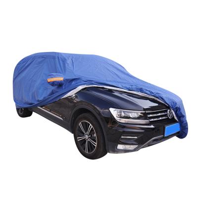 China Hot Selling Blue Color Customized Outdoor Dust Protection Waist Body Cover With Driver Door Zipper for sale