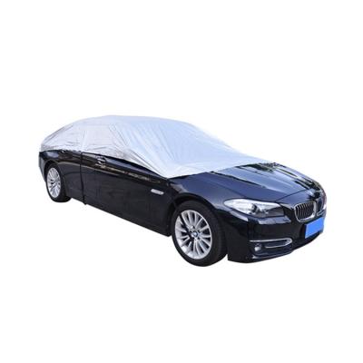 China Normal Silver Color Folding Car Cover Windshield Cover For Cars Sun Proof Half Car Cover for sale