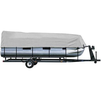 China Factory Direct High Quality Trailerable Pontoon Boat Waterproof Cover Gray Color UV Resistant for sale