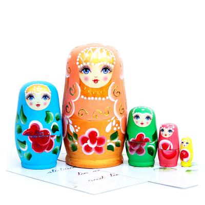 China Custom made russian nesting doll toy eco-friendly matryoshka wooden doll for sale