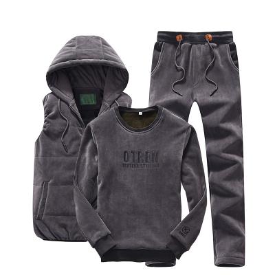 China Breathable Sports Tracksuit Autumn Color Bold Workout Jogger Tracksuits Sportswear 3 Winter Sweatsuit Two-Piece Set for sale