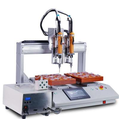 China Touch Screen Blowing Type Locking Screw Stability Dual-Platform Automatic Double-Head Machine for sale