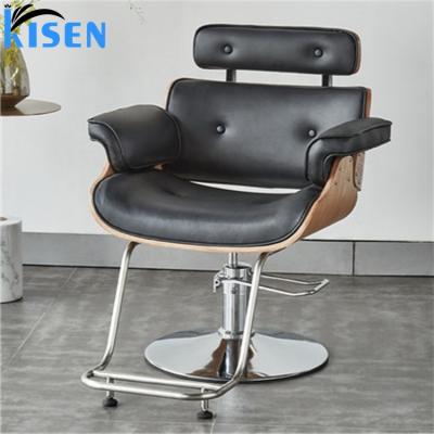 China High quality hot sale traditional low price styling haircut chair color hair salon black pink gray accessories for barber shop furniture for sale