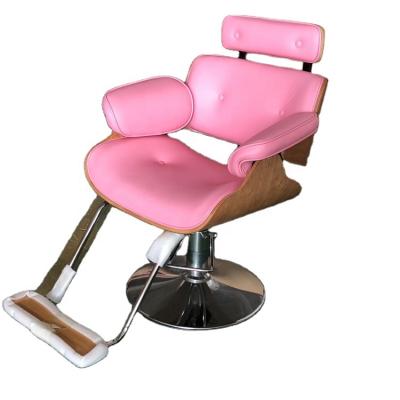 China Modern Design Modern Design Gold Traditional Pink Gray Brown Purple White Purple Gray Brown Leather Hydraulic Salon Furniture Beauty Lady Salon Styling Chair for sale