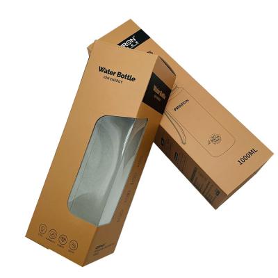 China Custom Logo Recycled Materials Factory High Quality Kraft Paper Insulated Cup Box for sale