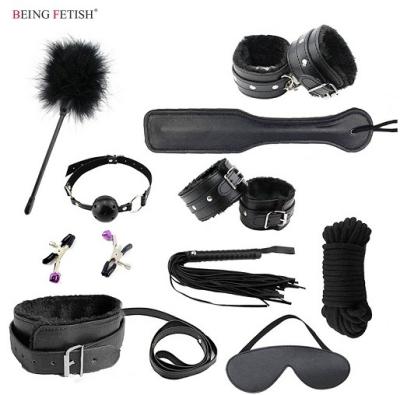 China 10 Items Sex Toys Exotic Bondage BDSM Kit Sets For Couples for sale