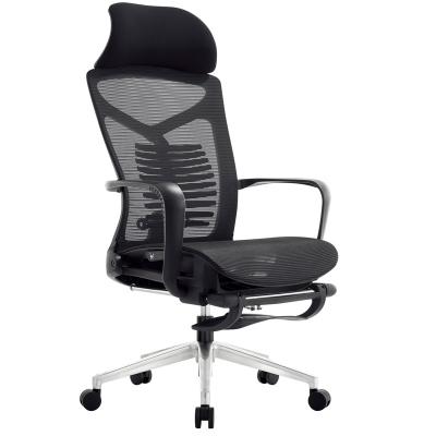 China Competitive Price Lumber Mesh Office Black Nylon Low Adjustable Chair Good Quality Extended (Height) Chair for sale