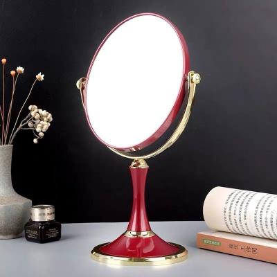 China Traditional ready to ship European high-definition desktop dressing table mirror makeup double-sided magnifying mirror for sale