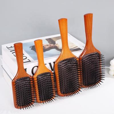 Chine Logo personnalisé Brosses à cheveux en bois carré avec 100% de bois de hêtre à vendre