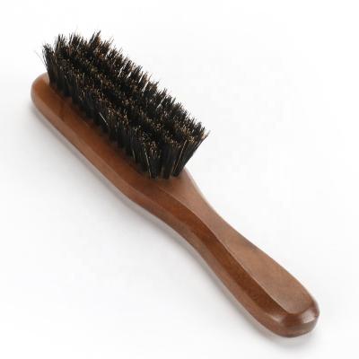 China Boar Bristle Beard Brush Comb Set Black Color Wood Material for Men Beard Hair Grooming for sale