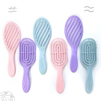 China Haarstyling Candy Color Plastic Hair Comb Hair Beauty Brush 24*8cm Te koop