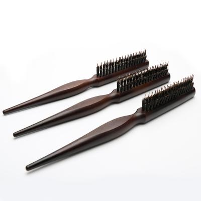 China Klanten logo Houten teasing back salon haarborstel kam kapsel styling tools Te koop