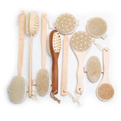 Chine Des brosses de bois de hêtre Sisal exfoliant la peau pour nettoyer la peau sèche à vendre