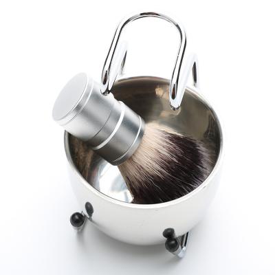 China Home Iron Bowl Soft Boar Bristle Beard Shaving Set With Aluminum Alloy Handle for sale