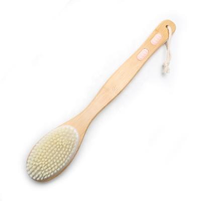 China Abeis Sisal Vegan Fiber Boar Bristle Droogborstel Badborstel voor exfoliëren en masseren Te koop