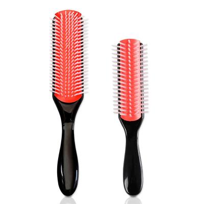 China Nine Rows Removable Plastic Hair Comb Hair Massage Brush Customized Logo for sale