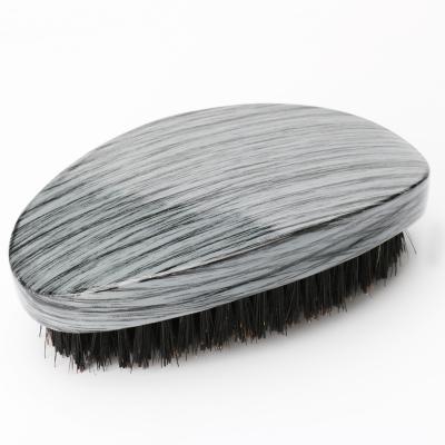 Κίνα Γκρι Woodgrain 360 Wave Brush Soft Boar Bristle με καμπυλωτό ξύλινο χερούλι από παντζούρι προς πώληση