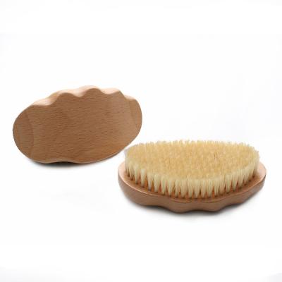 China Customer Logo 360 Wave Curved Brush Natural Soft Mixed Medium Hard Boar Bristle for sale