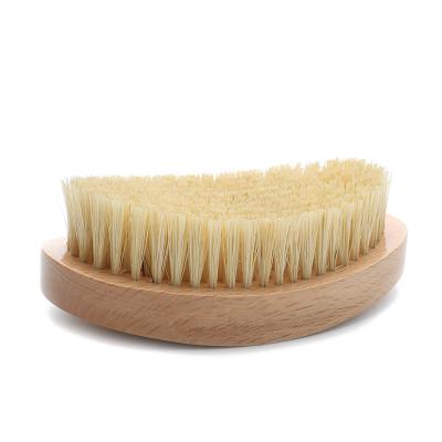 Cina Abeis 360 Wave Bruhs Organico Sisal Naturale Pelle di cinghiale con maniglia curva di legno in vendita