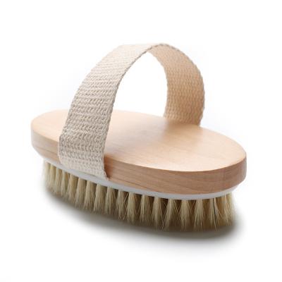 China Customization Dry Bath Brush Natural Holmwood Hand Body Care Brush for sale