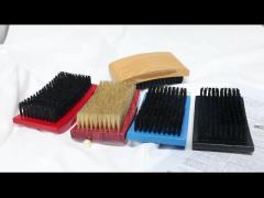 Abeis Square Wave Brush For 360 Curved Palm Black White Natural Boar Bristle Hair Brush