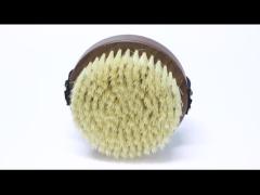 Walnut Bath Dry Brush Organic Vegan Sisal For Boay Round Hand Brush