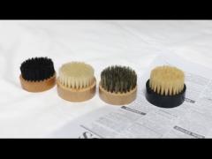 Customized Boar Bristle Beard Brush Round Men Moustache Brush Durable