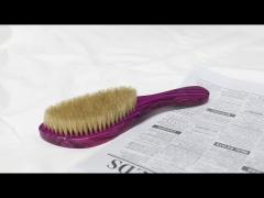 Natural Beech Wooden Premium Wave Brush With Boar Bristle / Nylon