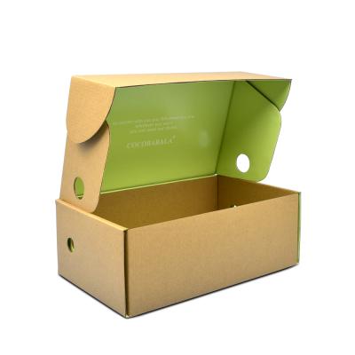 China Recyclable Heavy Duty Corrugated Custom Foil Shipping Box Kraft Paper Logo Kraft Paper For Clothes Shoe Customized Cardboard Box Recyclable for sale