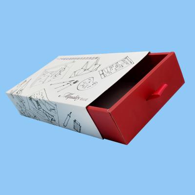 China Handmade Cardboard Slipping Luxury Apparel Wedding Dress Paper Packaging Gift Boxes Boxes With Ribbon Handle for sale