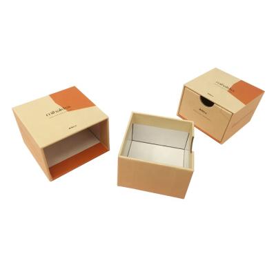 China 7x7x5 cm Mini Biodegradable Exquisite Paper Packaging Boxes , Gray Cardboard Drawer Gift Boxes for sale