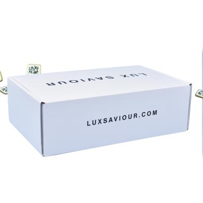 China Biodegradable Wholesale White Corrugated Paper Box, Factory Simple Design Printing Shipping Gift Boxes for sale