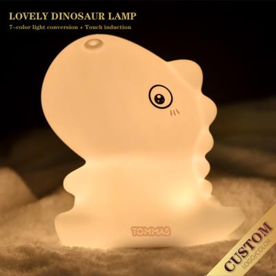 China Modern Dinosaur LED Night Light Kids Baby Bedroom Birthday Party Novelty Gift Lamp Rechargeable Contact For Girls for sale