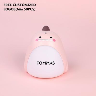 China Modern Cute Creative Warm Heart Dinosaur Theme Smart Touch Funny Led Night Light For Company Gift Or Kids Gift for sale