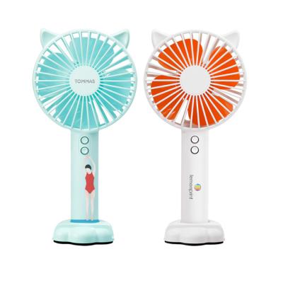 China Hotel N10 Mini Handy Standing Fan USB Rechargeable Outdoor Desktop Fan Portable Light Weight Adjust Speed for sale