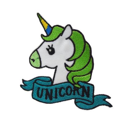 China Fashion 3D Logo New Design Free Sample Low Price Custom Badges Unicorn Embroidered Patches for sale