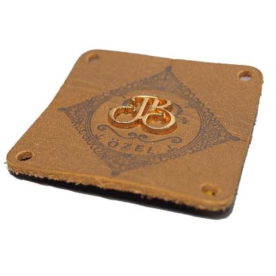 China Custom Logo Free Sample New Design low price high quality fashion 3D PU leather patches true for clothing for sale