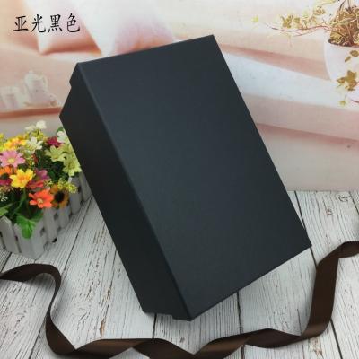 China Dongguan Packing Company Recyclable Black Cardboard Apparel Gift Box for sale