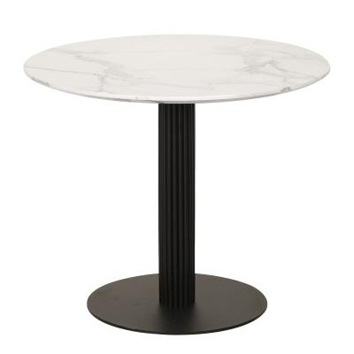 China (Size) Hot Sale Luxury Home Furniture Dining Room Furniture Marble Side Adjustable Table With Stainless Steel Table Leg for sale