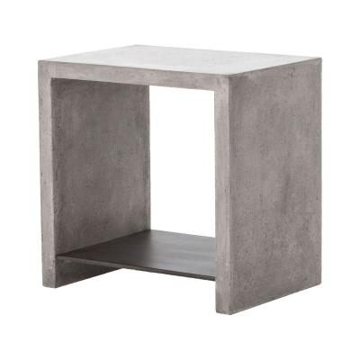 China Adjustable luxury home beige natural stone travertine rectanhle table living room furniture side table (height) for sale