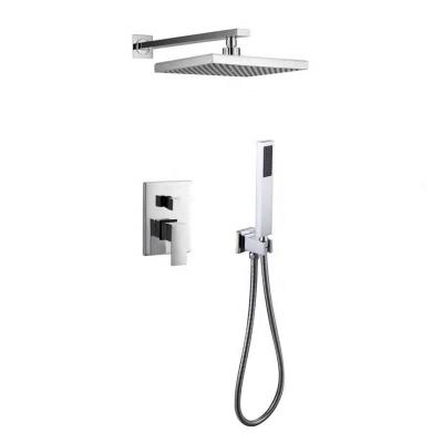 China Without Sliding Bar Square Hidden Rain Shower 18-8 Stainless Steel Hotel Shower Specific Hidden Set for sale