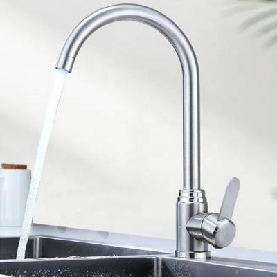 China Polish Single Hole Wash Sink Kitchen Faucets 304 Stainless Steel Electric Faucet for sale