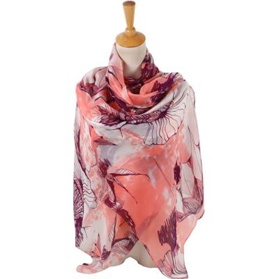 China Digitally Printed 12mm Satin Square Silk 100% Pure Silk Scarf for sale