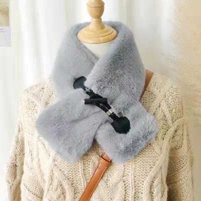 China Faux Fur Promotion Winter Warm Women Fashion Faux Fur Scarf for sale