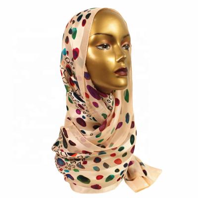 China Royal Neon Bokitta Dot Sheer Jaipuri Dupatta Made Malaysia Long Easy Hijab Metal Color Scarf for sale